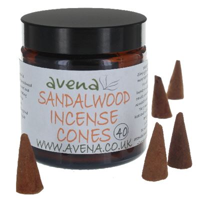Sandalwood Avena Large Incense Cones 40
